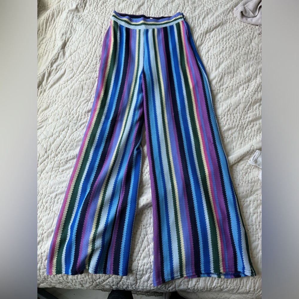 Multicolor bootlegged pants